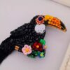 Beaded Toucan Brooch Graceful and Unique (1)