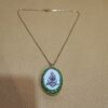 Double-Sided Resin Brass Necklace - Hasbi Allah on One Side & the Verse Bismillah on the Other (1)