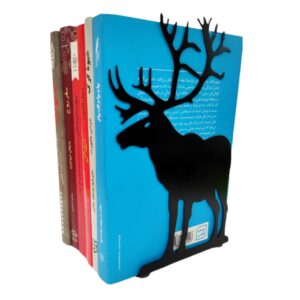 Металлический держатель для книг «Олень» (черный)