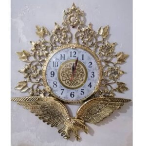 Латунные настенные часы с орлом и цветами