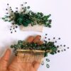 Metal Hair Comb with Delicate Flowers, Suitable for Ceremonies or Everyday Use (1)