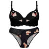 Paniz 4689-14 Padded Bra and Thong Set – Push-Up with Underwire Support