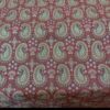 Silk Termeh Fabric – Burgundy Peacock Design (2)