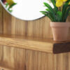 Brown Wooden Mirrored Key Holder - Stylish Wall Organizer for Entryway and Hallway (2)