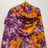 Purple Four Seasons Cotton Scarf - With A Very Beautiful Floral Design (5)