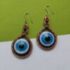 Unique Wooden Earring from Natural Material - Lightweight & Chic with Evil Eye Design (4)