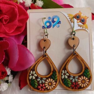 Женские серьги из дерева — Бохо-стиль
